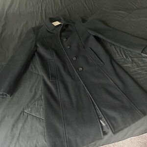 100% Wool Black Coat